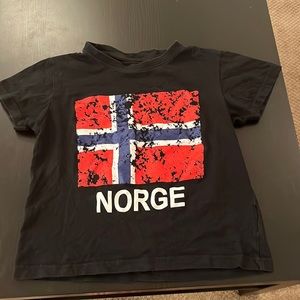 Kids black Norge tshirt